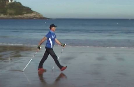 Beach Nordic Walking