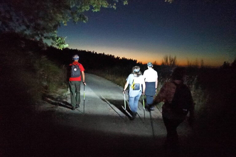 Nordic Walking Lugo en la noche